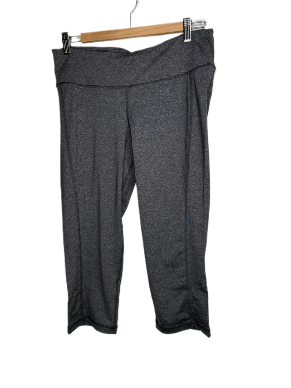 Old Navy Active Fitted Marled Charcoal Cropped Leggings - Picture 2 of 6